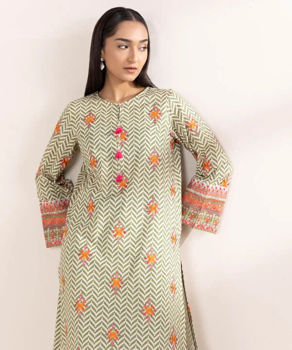 Zari Garden – Cotton Silk 2-Piece Embroidered set