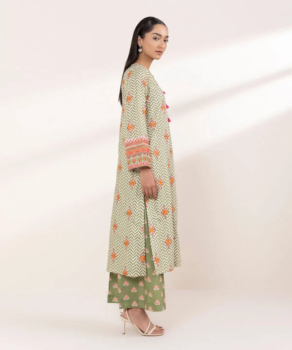 Zari Garden – Cotton Silk 2-Piece Embroidered set