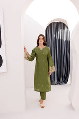 OLIVE GREEN-2PC (Shirt and Trouser)