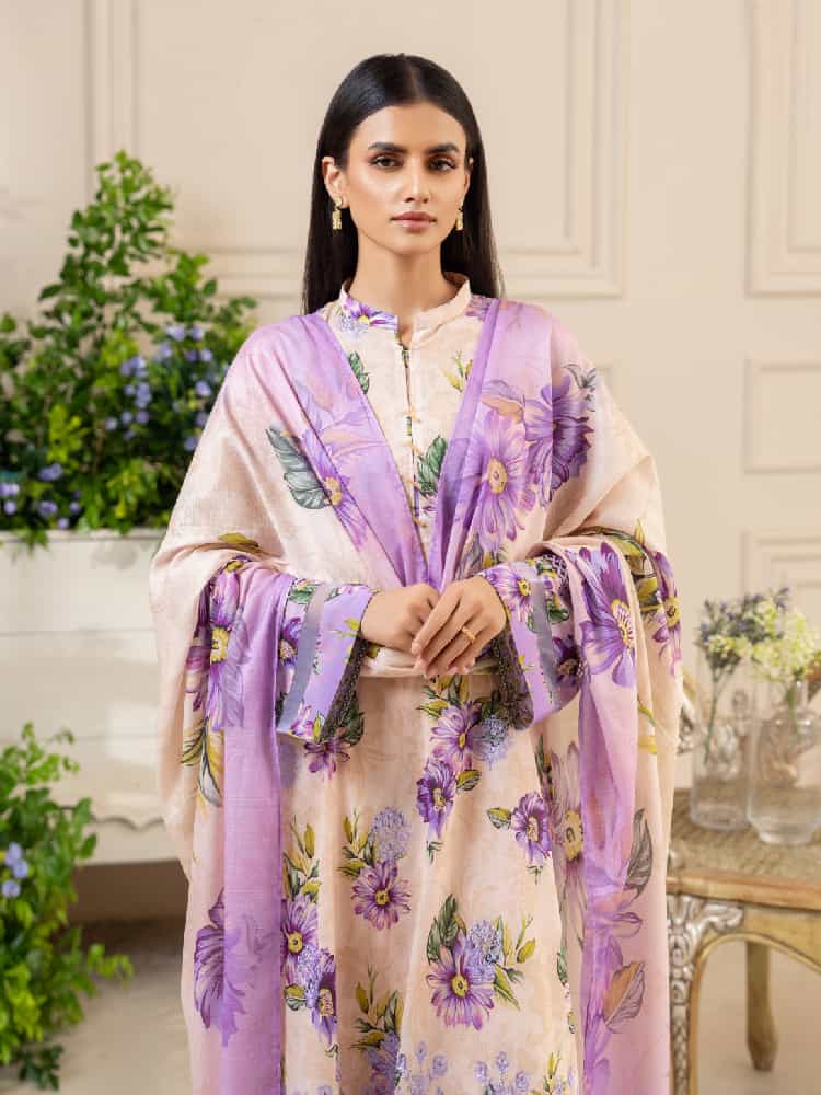 PASTEL FLOWERS-Printed 3 piece
