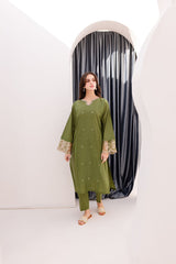 OLIVE GREEN-2PC (Shirt and Trouser)