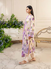 PASTEL FLOWERS-Printed 3 piece
