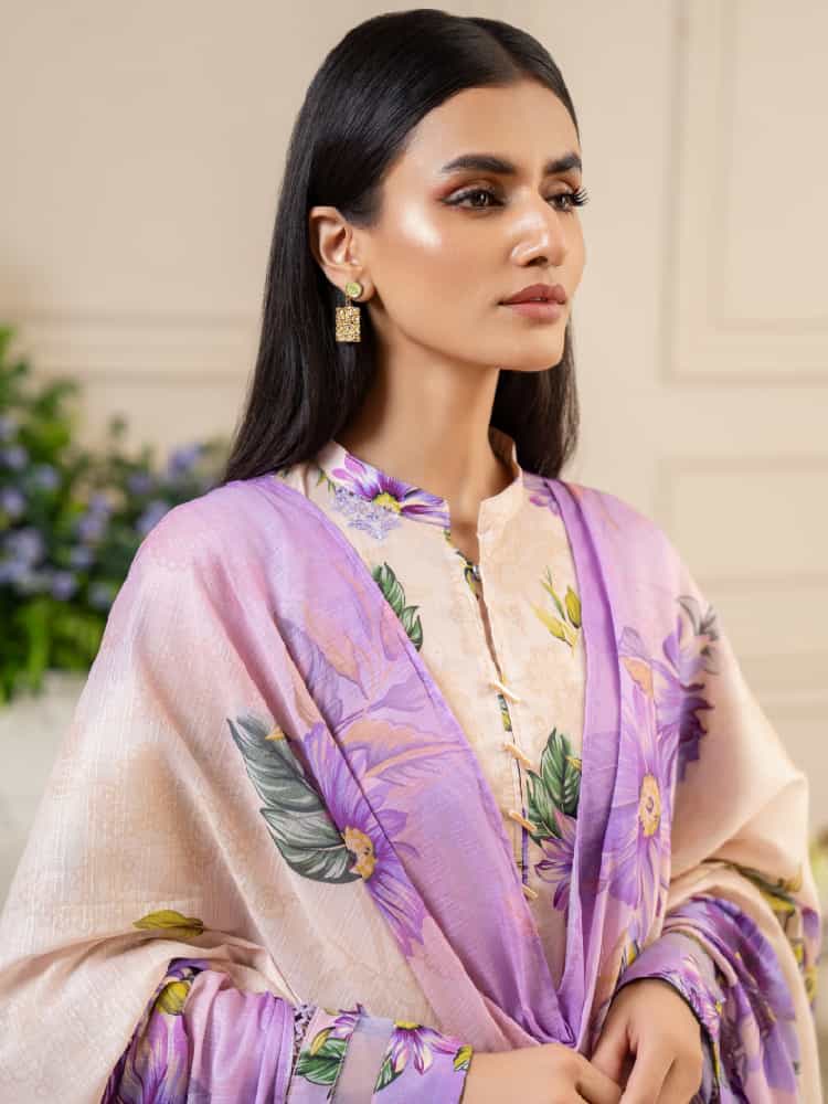 PASTEL FLOWERS-Printed 3 piece