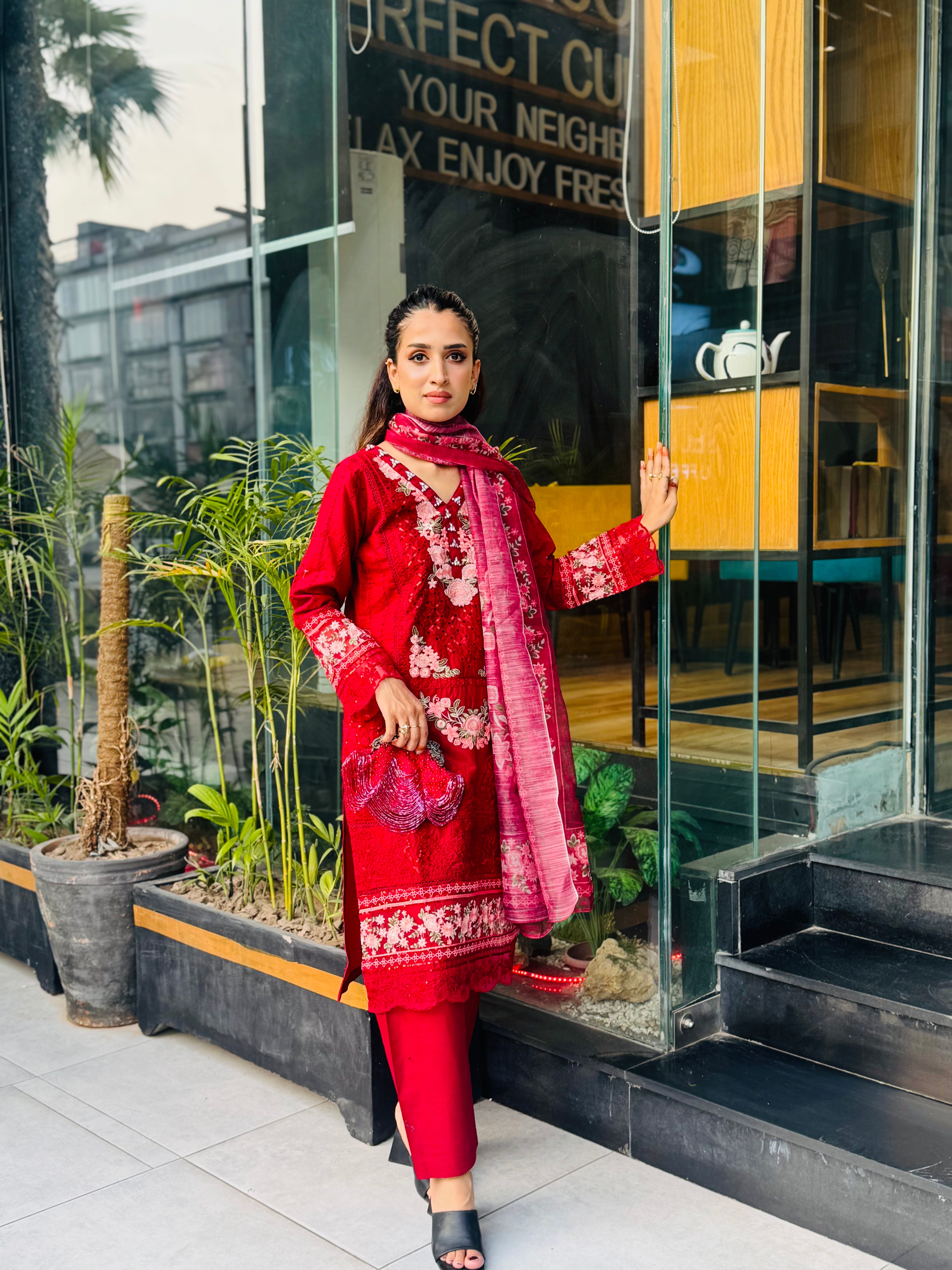 Style Spiral-3PC Shirt , Dupatta & Trouser)
