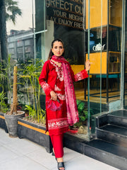 Style Spiral-3PC Shirt , Dupatta & Trouser)