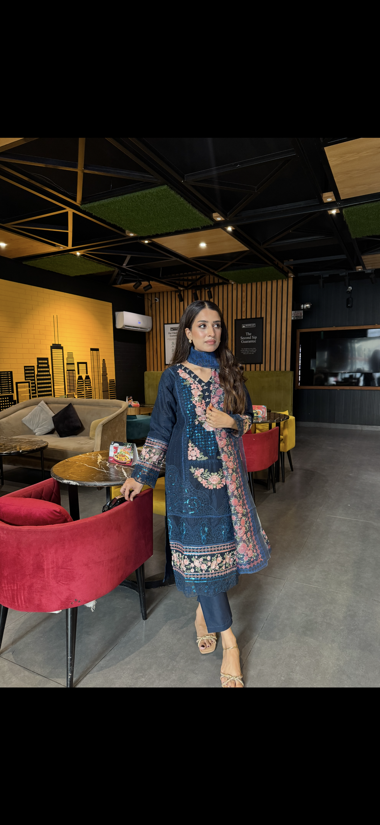 Charming  Chiffon-3PC Shirt , Dupatta & Trouser)