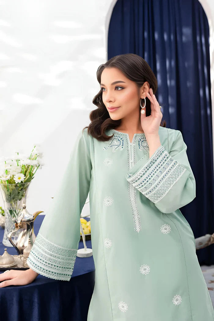 Teal Reverie – 2-Piece Embroidered Cotton Set