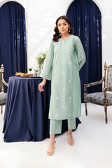 Teal Reverie – 2-Piece Embroidered Cotton Set