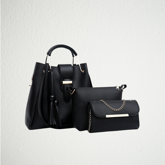 Alexa 3 Piece Black Bags