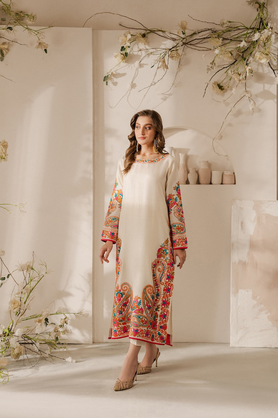 WHITE CARAMEL-Printed 3 piece