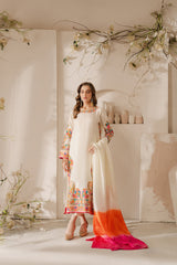 WHITE CARAMEL-Printed 3 piece