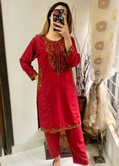 RED BOTTOM  2-PC (Shirt and Trouser)