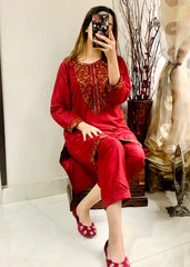 RED BOTTOM  2-PC (Shirt and Trouser)