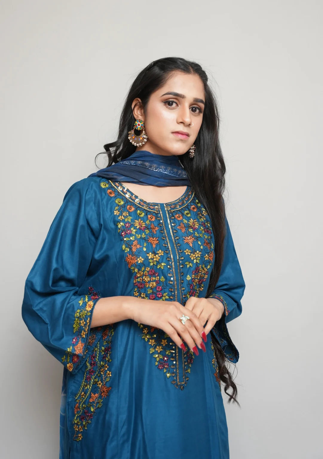 Teal Bloom -2PC (Shirt and Trouser)