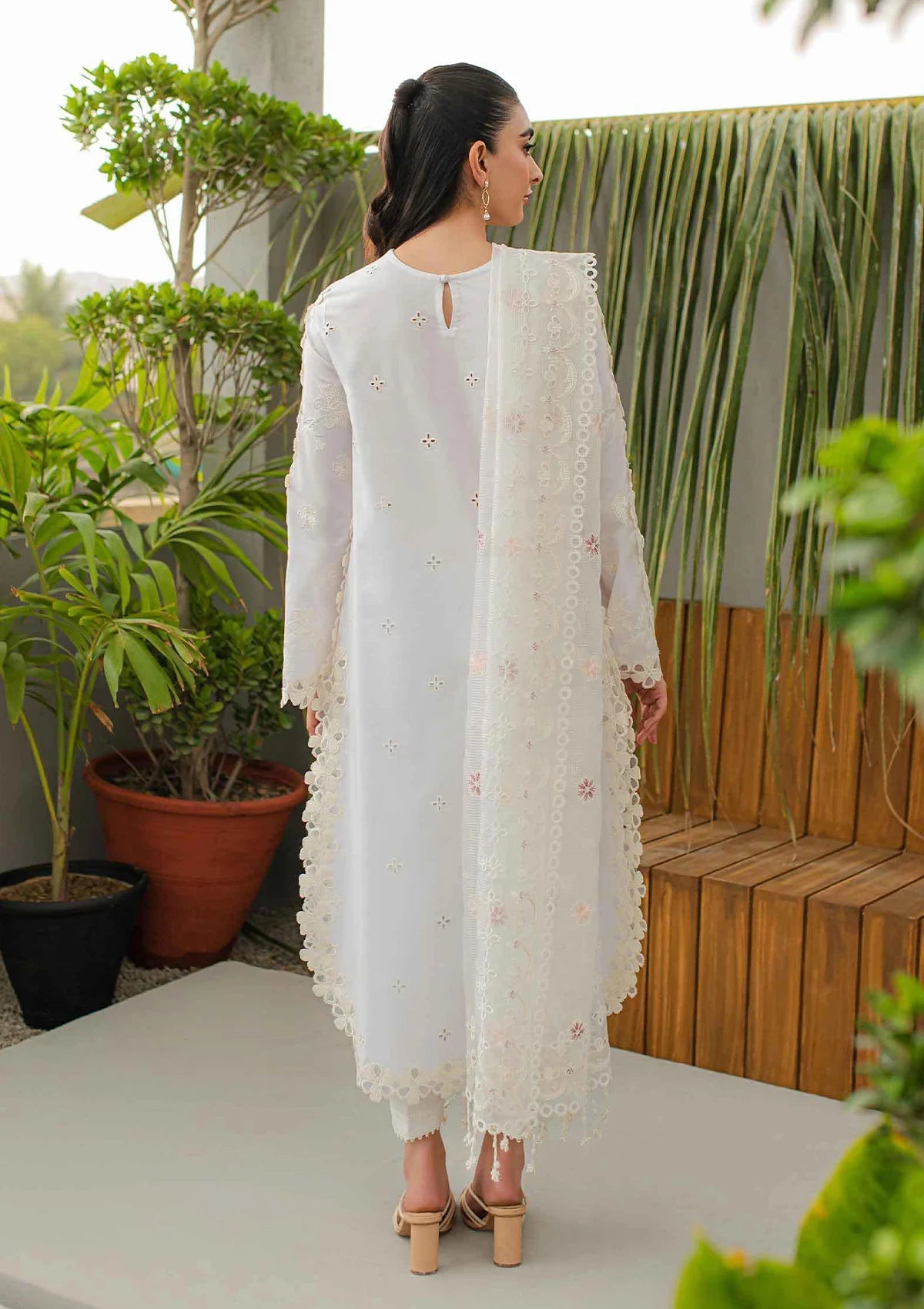 Ivory Lattice  -2PC (Shirt and Trouser)