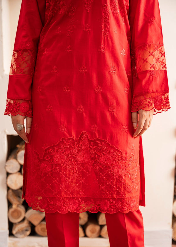 Deep Red -2PC (Shirt and Trouser)