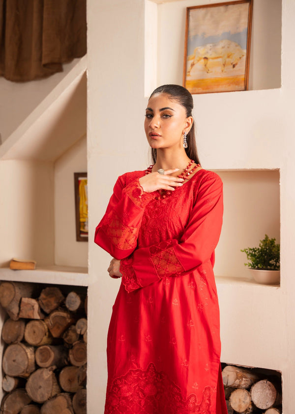 Deep Red -2PC (Shirt and Trouser)