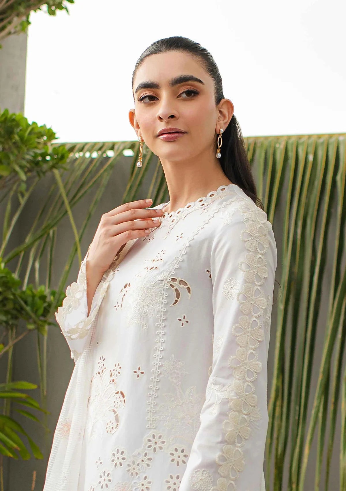 Ivory Lattice  -2PC (Shirt and Trouser)